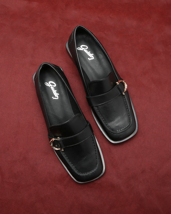 Moccasin Horseshoe Black