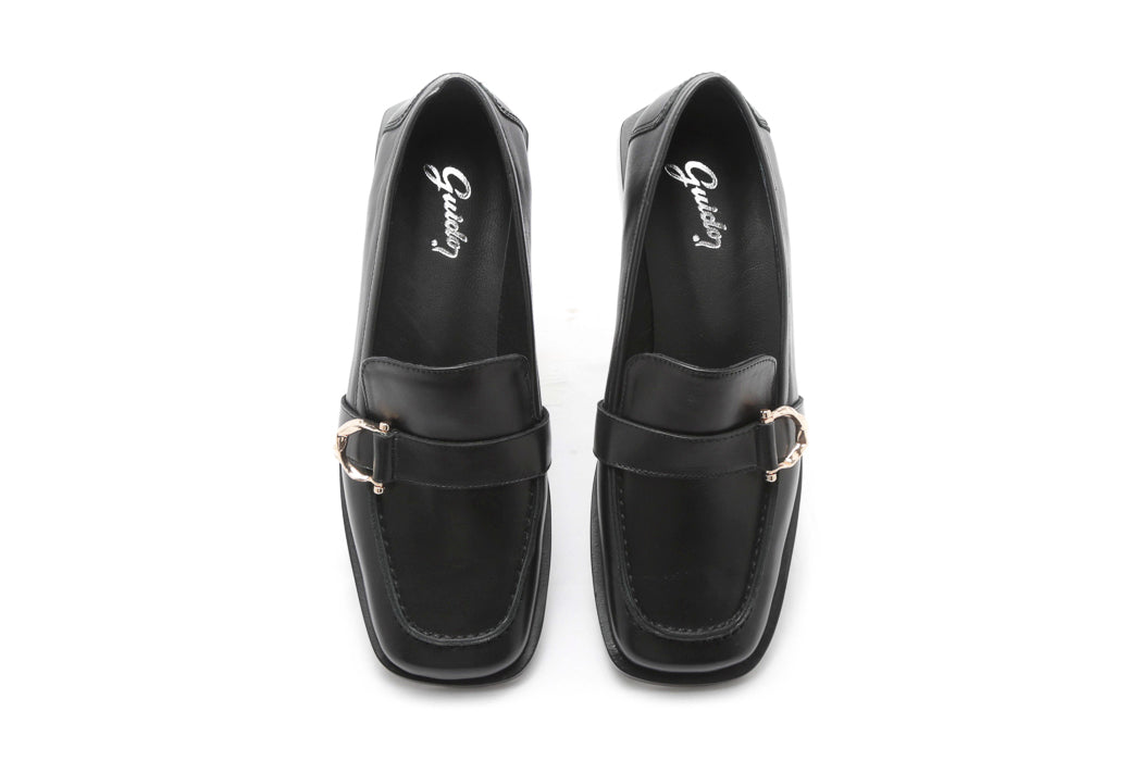 Moccasin Horseshoe Black