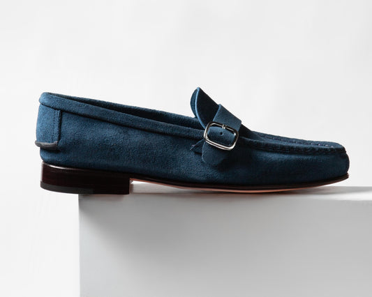 Moccasin Simple Sole 4220 Blue Suede