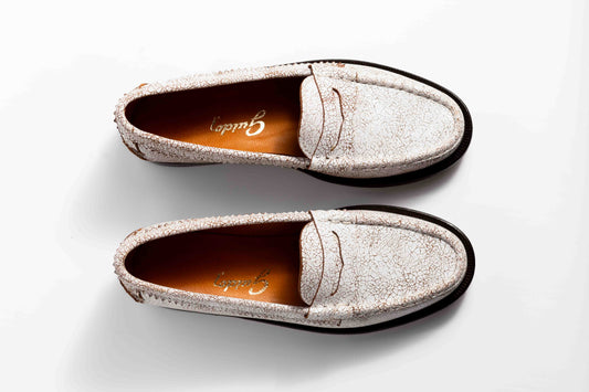 Moccasin 5379 Crackle White