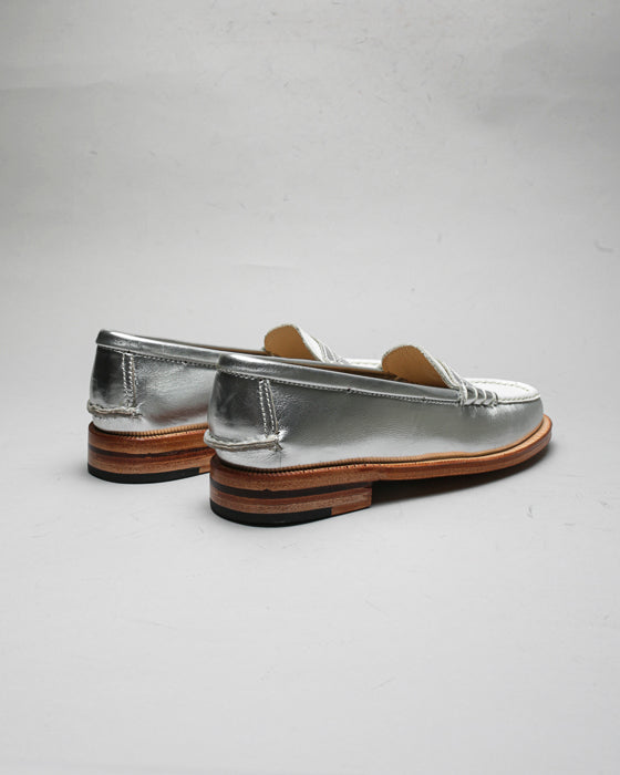 Mocasín 5379 Plateado/Blanco