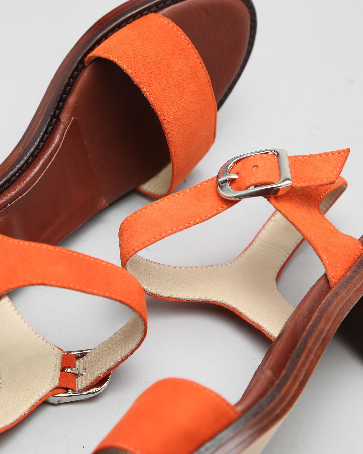 Sandale Torino en daim brique