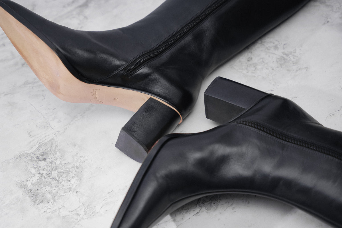 Bota Caña Alta Olivia Negro