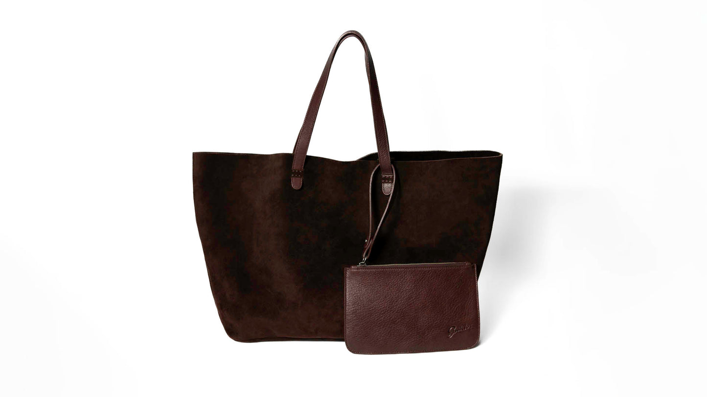 Handbag Choco Chocolate Suede