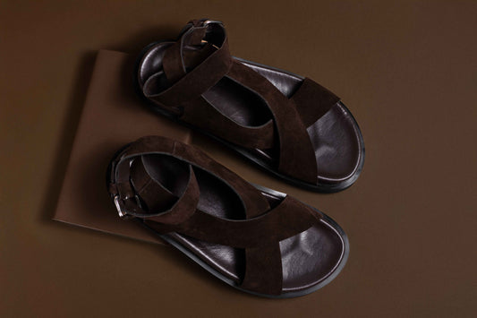 Sandal Creta Brown Suede