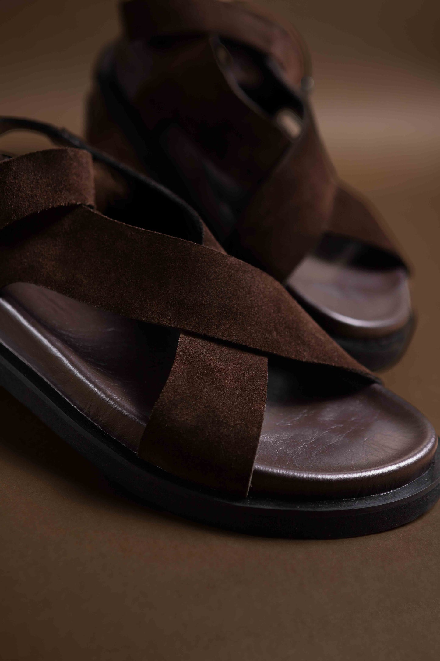 Sandal Creta Brown Suede