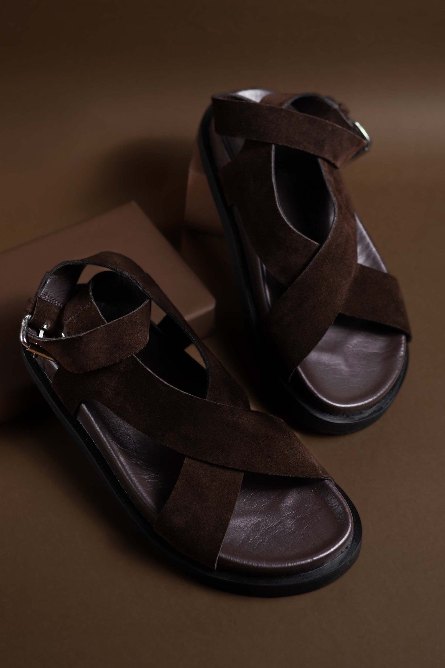 Sandal Creta Brown Suede