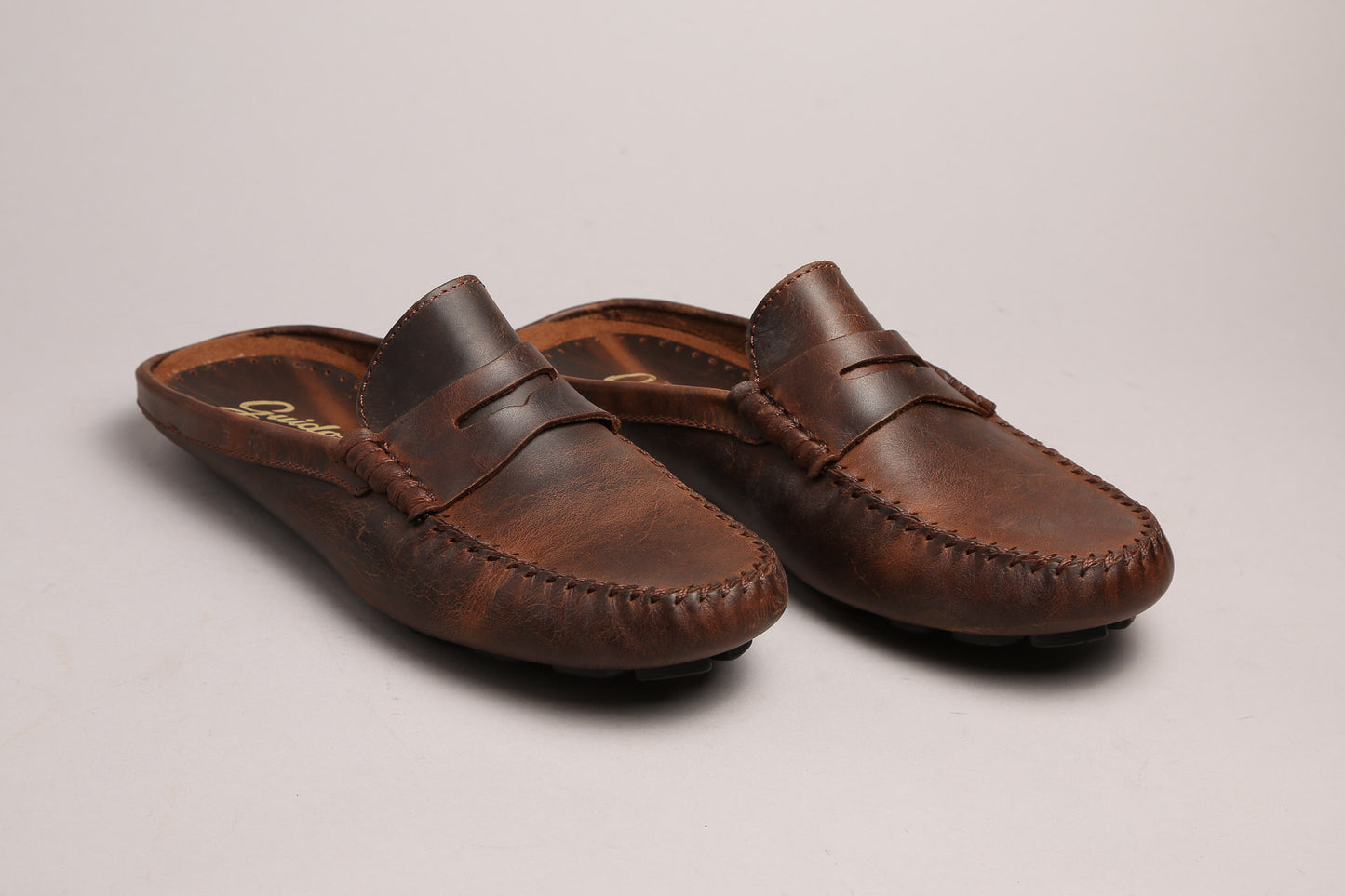 Mule with Headband Dark Brown