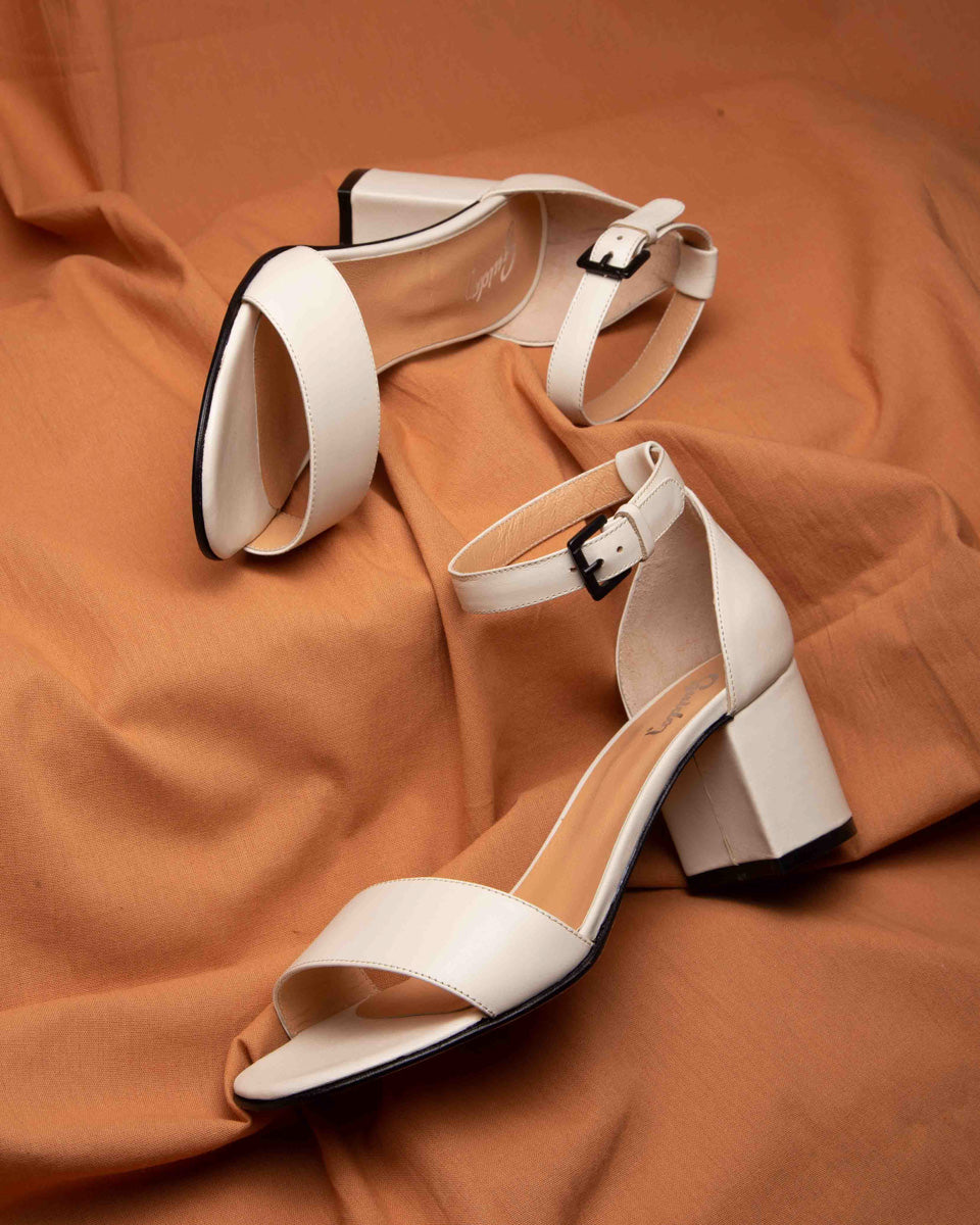 Sandalia Piton Ivory
