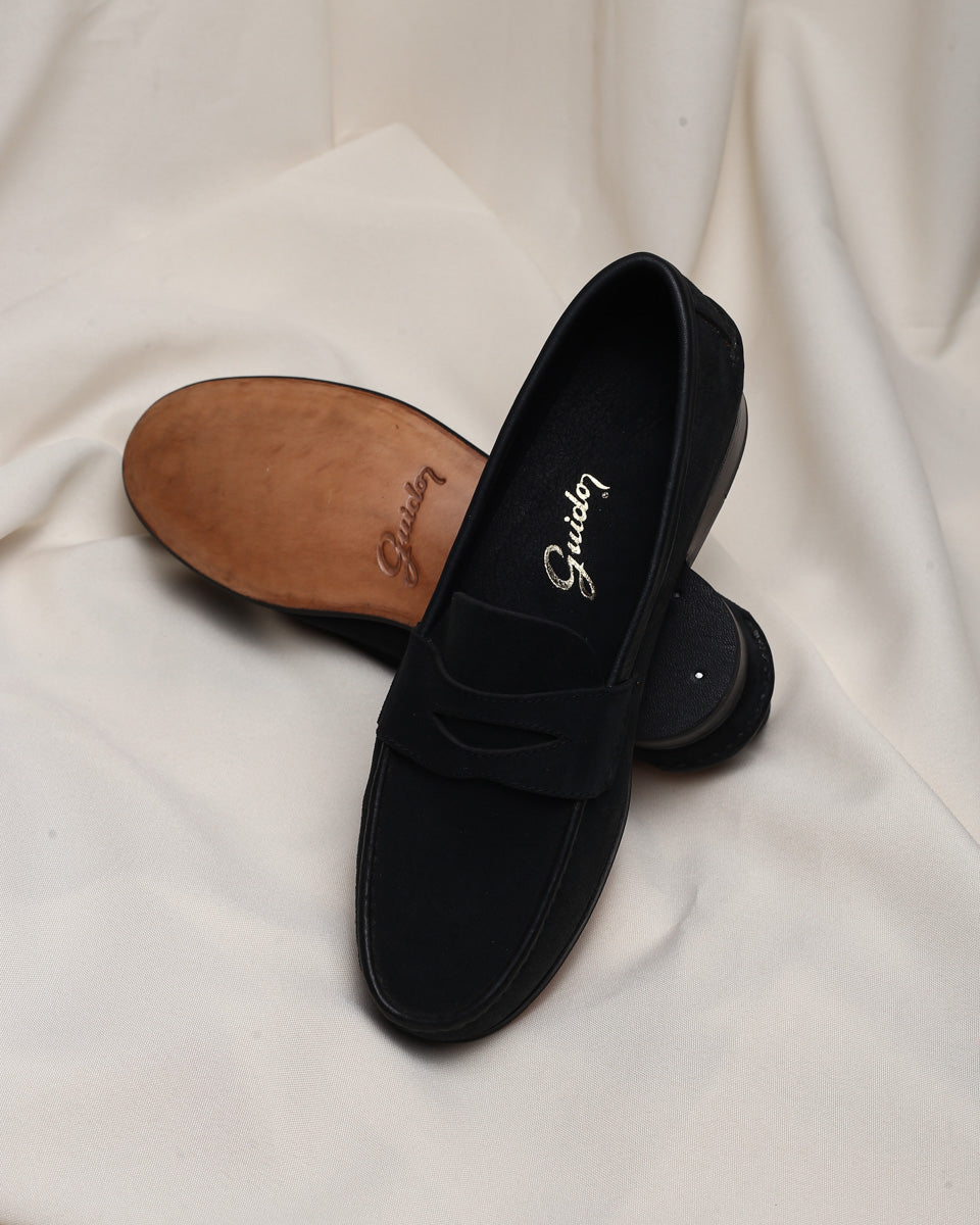 Mocasín Simple Sole 4218 Negro Suede
