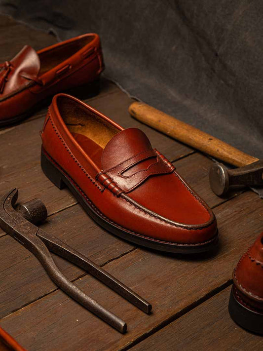 Mocasín Doble Suela de Goma 4779 - Marrón