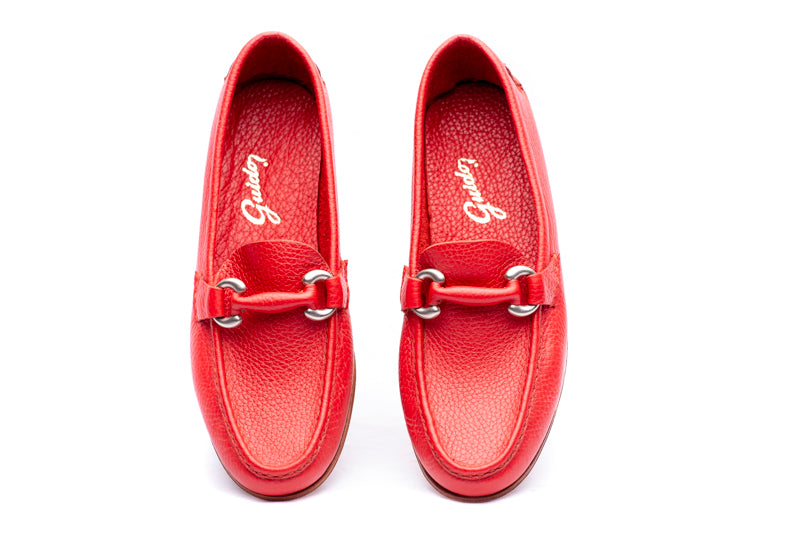mocasin con aplique rojo - 36