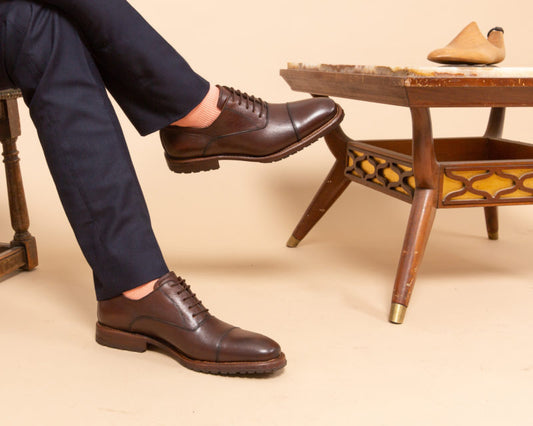 Zapato Social 3210 Rusticone Choco - 9 1/2