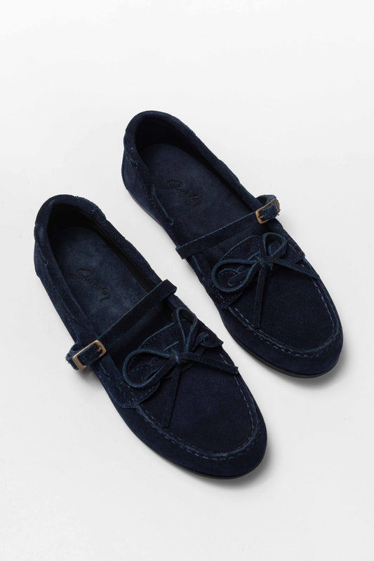 Nautical Maria Blue Suede
