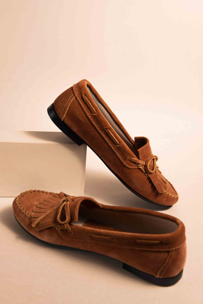 Nautical Eira Camel Suede