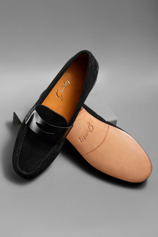 Moccasin Simple Sole 4218 Black Suede