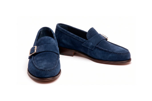Moccasin Simple Sole 4220 Blue Suede