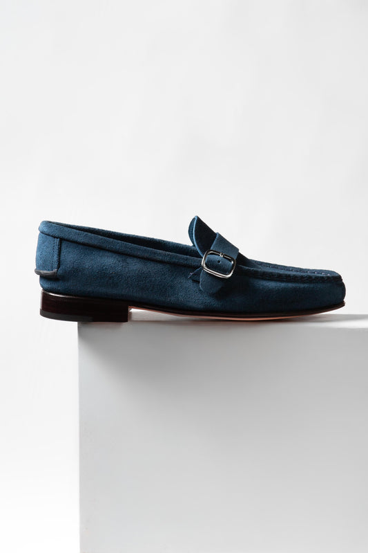 Moccasin Simple Sole 4220 Blue Suede