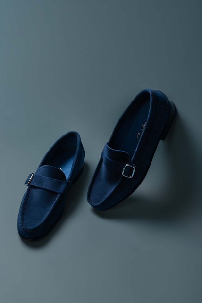 Moccasin Simple Sole 4220 Blue Suede
