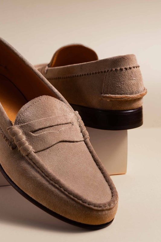 Moccasin Simple Sole Suede Vizon