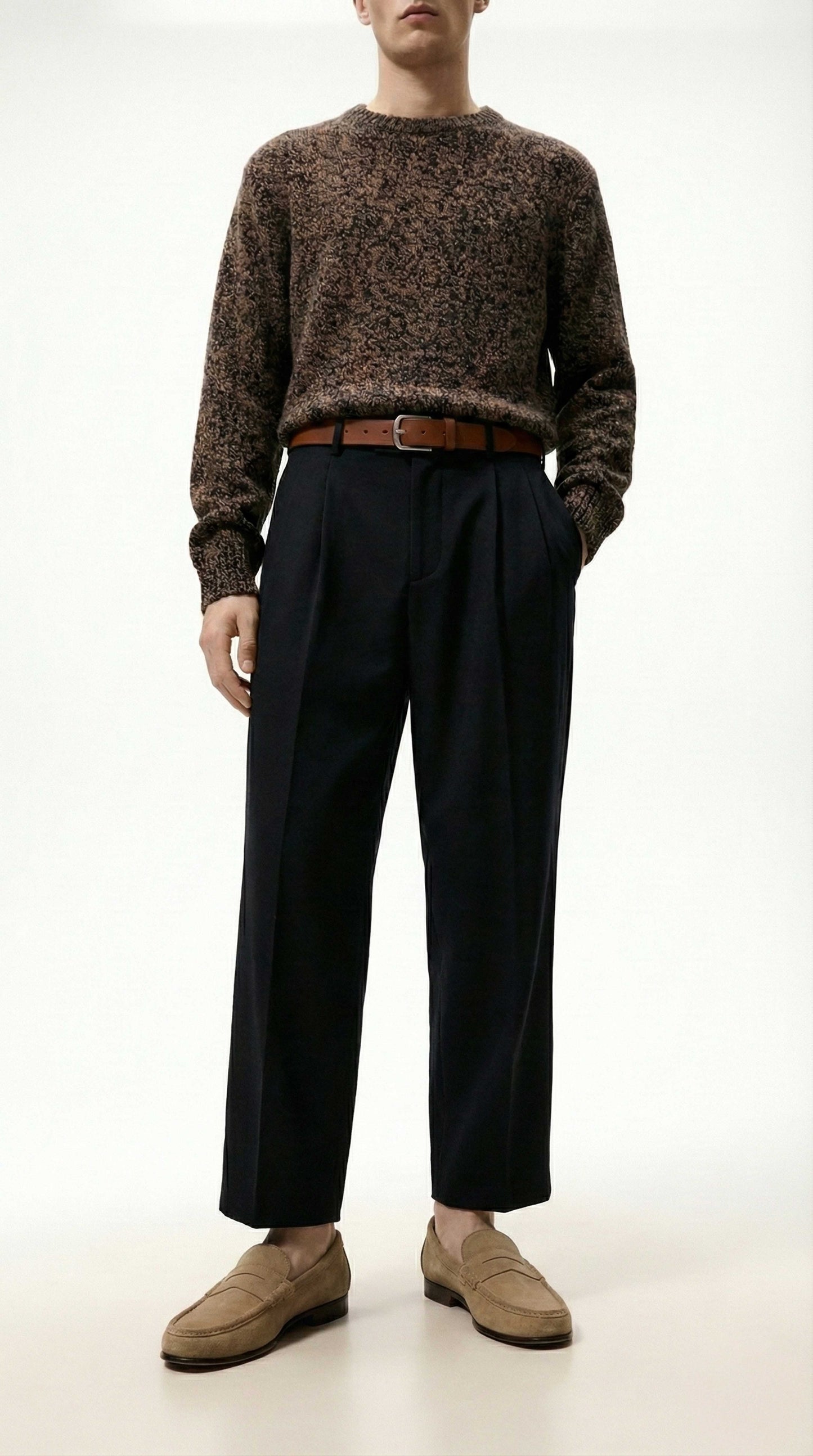 Moccasin Simple Sole Suede Vizon