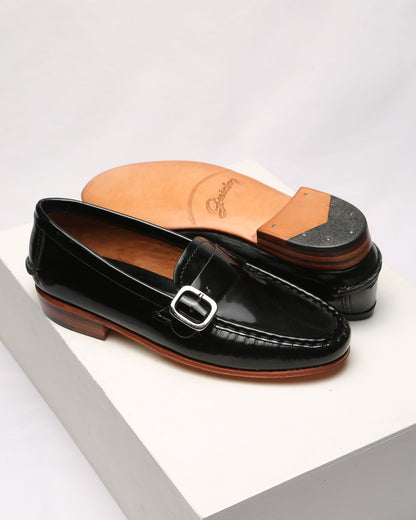 Moccasin 5320 with Buckle Patent Black