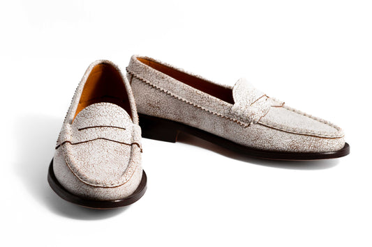 Moccasin 5379 Crackle White