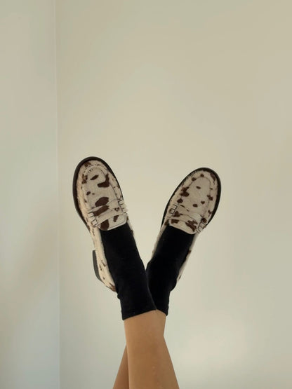 Moccasin 5379 White & Brown