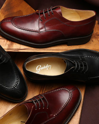 Derby with Rubber Sole 624 Burgundy