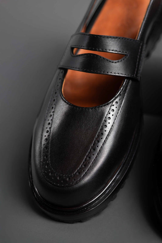 Moccasin Ballerina Black