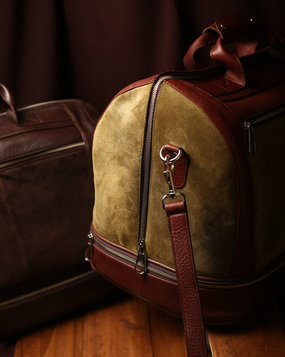 Suit Travel Bag Olive Suede