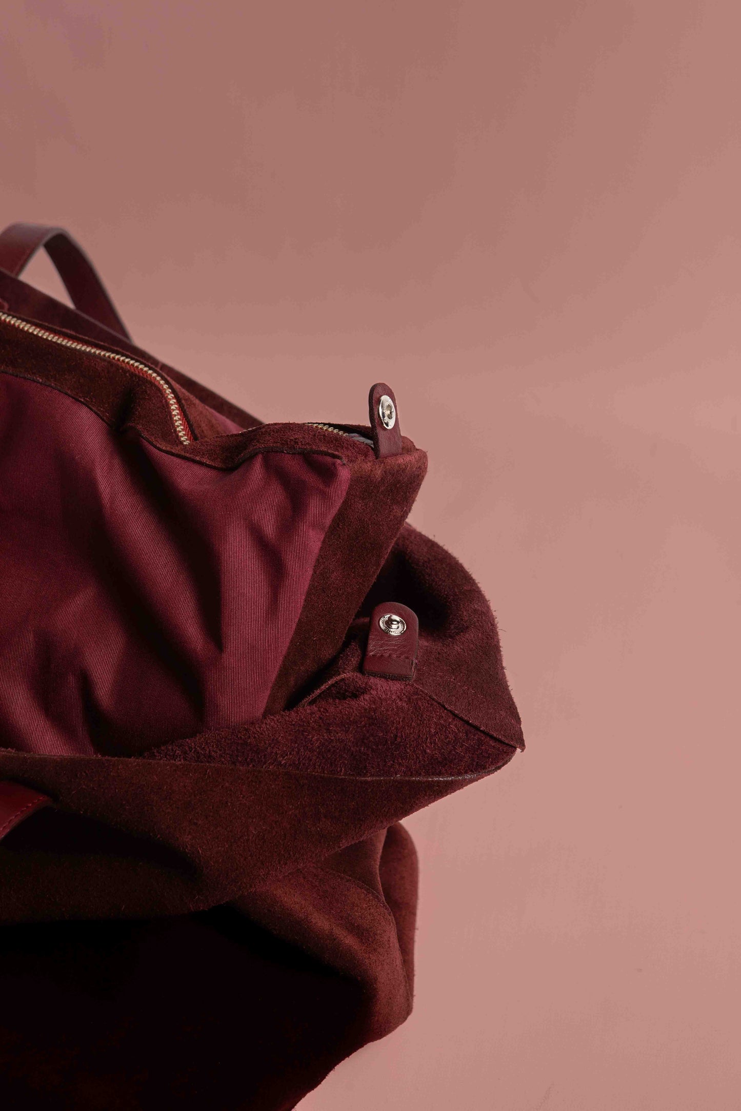 Handbag Choco Burgundy Suede