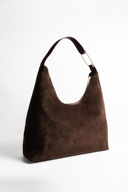 Handbag Federica Suede Brown