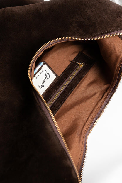 Handbag Federica Suede Brown