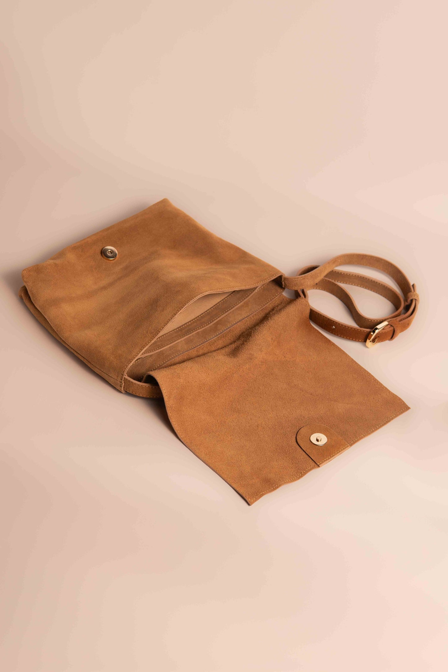 Handbag Malva Camel Suede