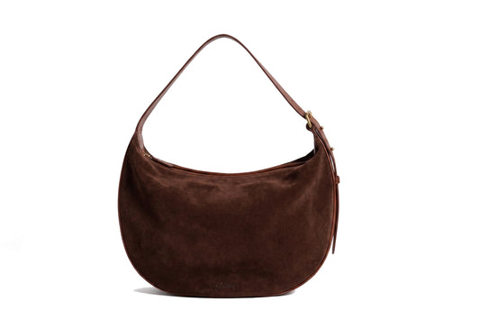 Handbag Ceibo Brown Suede