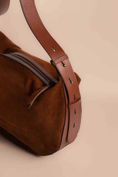 Handbag Ceibo Habano Suede