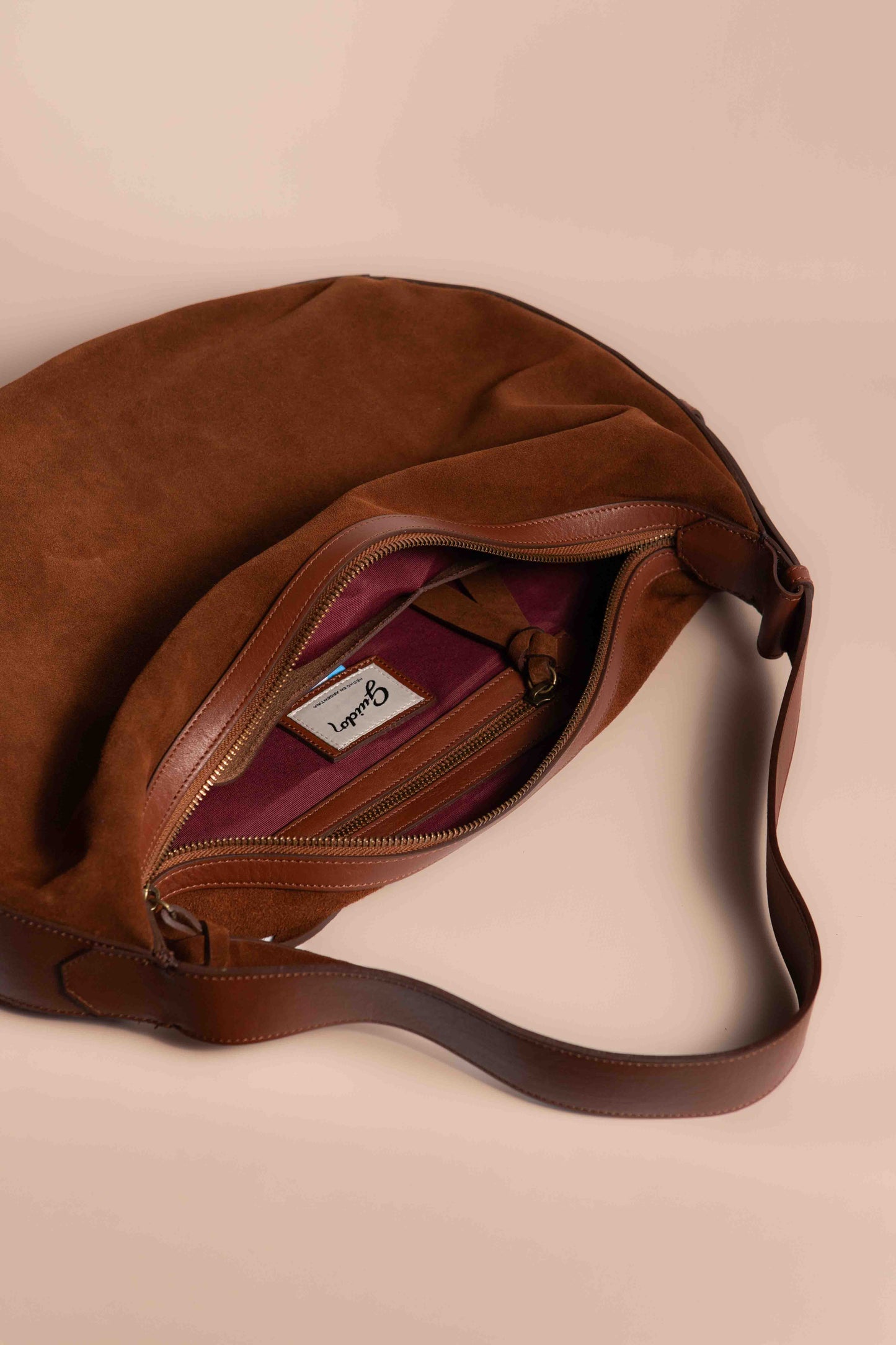 Handbag Ceibo Habano Suede