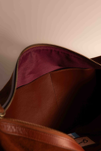 Handbag Ceibo Habano Suede