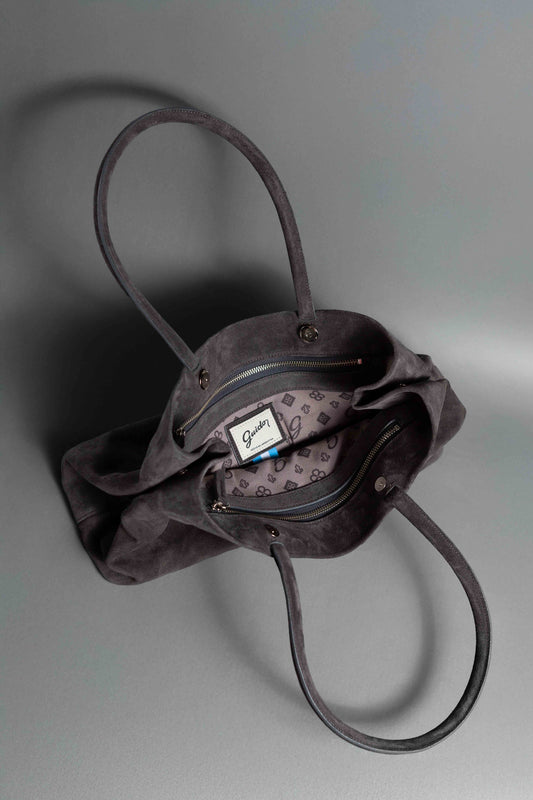 Handbag Matilde Grey Suede