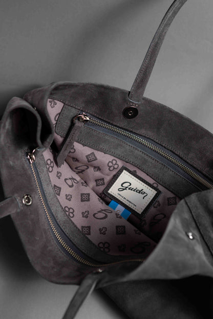 Handbag Matilde Grey Suede