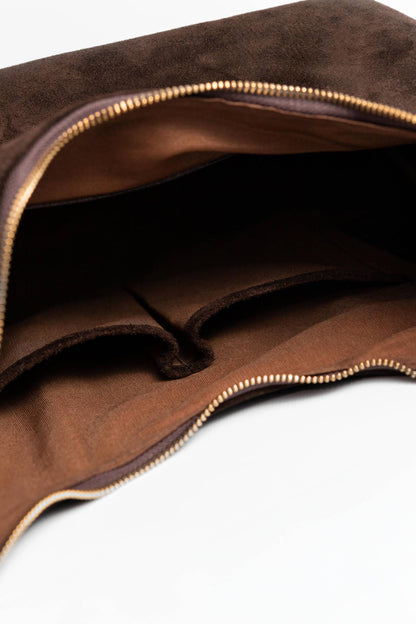 Handbag Federica Suede Brown