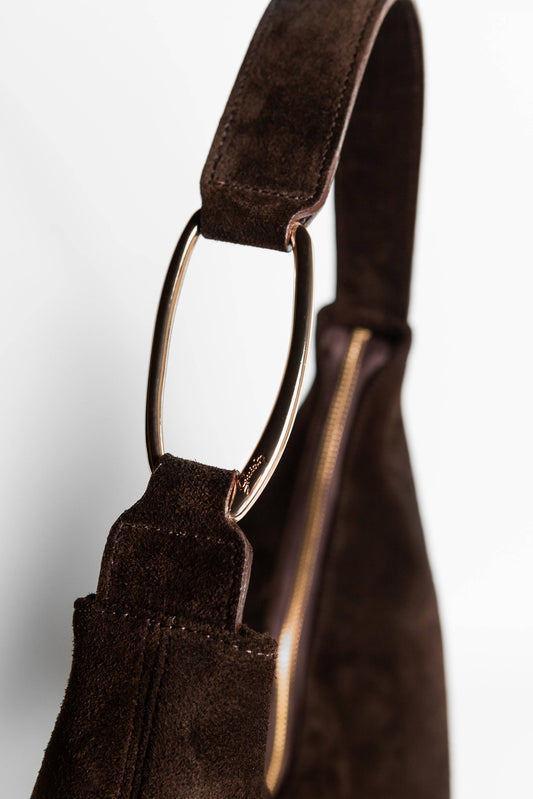 Handbag Federica Suede Brown
