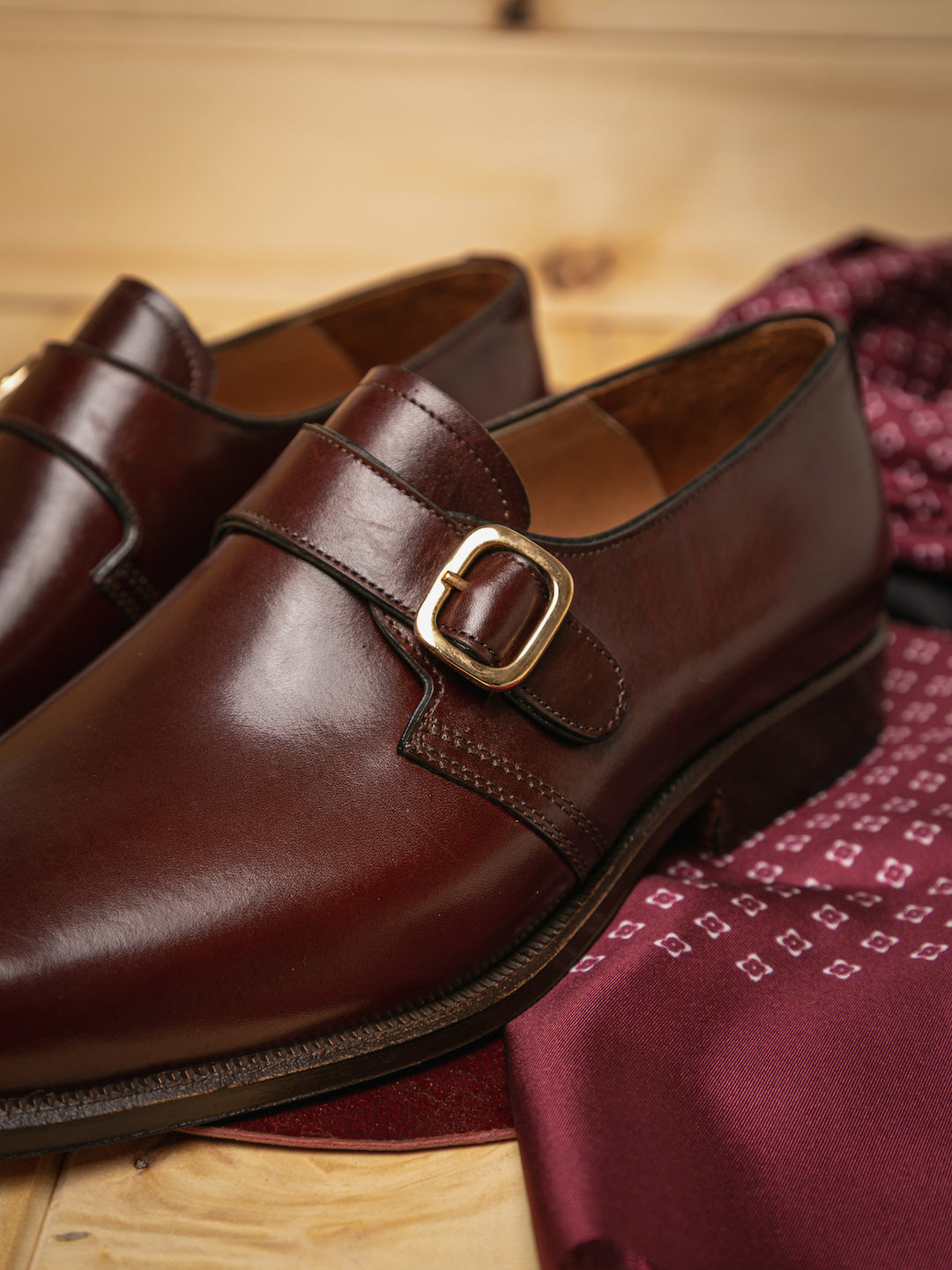 Zapato Social 1615 Borgoña - 8 1/2