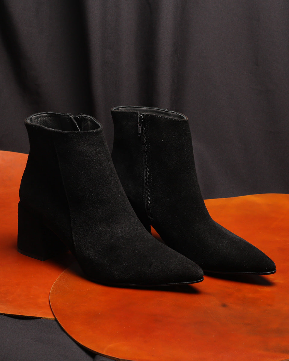 Boot 385 Black Suede