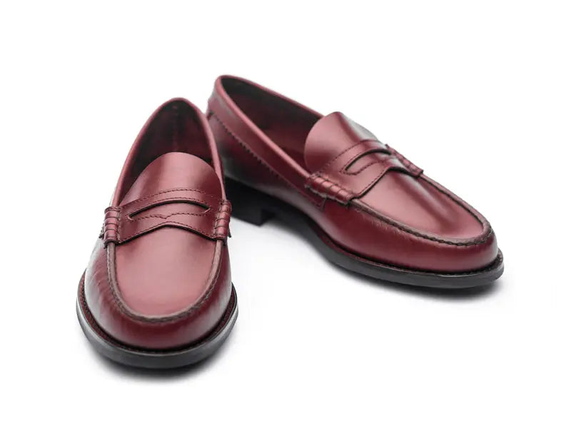 Moccasin Double Rubber Sole 4779 Burgundy – guido1952.com