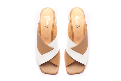 Sandal Rimini Tan & White