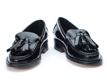 Mocasin Dama 3 pompones Negro