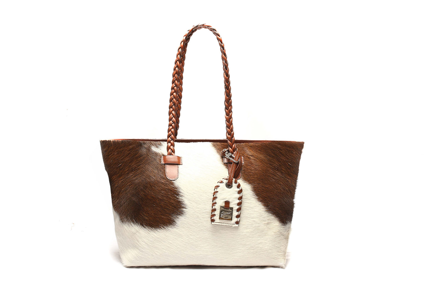 Handbag Rustic Brown & White